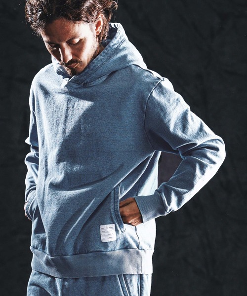wjk reluxe(ダブルジェーケーリラックス)の「mpa4020-knit denim parka パーカー(WR26S-01)(パーカー・メンズ・ワンウォッシュ/インディゴブルー/ライトインディゴブルー・L/M/S)」の12枚目の写真