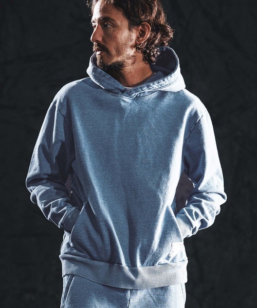 wjk reluxe(ダブルジェーケーリラックス)の「mpa4020-knit denim parka パーカー(WR26S-01)(パーカー・メンズ・ワンウォッシュ/インディゴブルー/ライトインディゴブルー・L/M/S)」の13枚目の写真