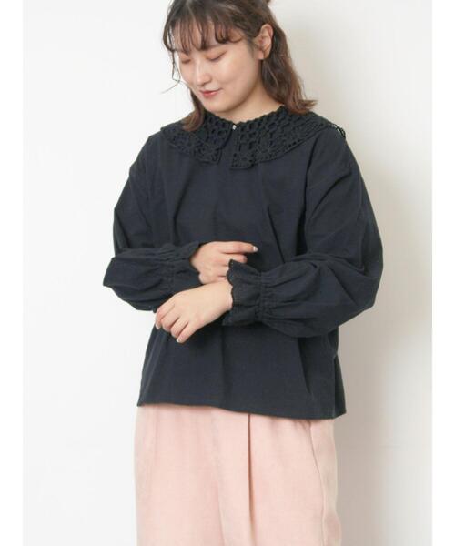 WEB限定】前後2WAYレース襟ブラウス（シャツ/ブラウス）｜Samansa Mos2
