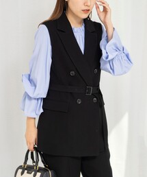 NOLLEY’S | 《セットアップ対応》ウォッシャブルダブルクロスジレ(ベスト)