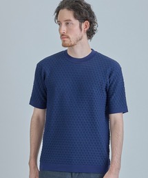 MEN'S BIGI（メンズビギ）の「【ACTIVE TAILOR】ブリスターニットジャカードTシャツ<通気性 速乾性>（Tシャツ/カットソー）」