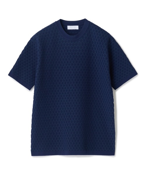 MEN'S BIGI（メンズビギ）の「【ACTIVE TAILOR】ブリスターニットジャカードＴシャツ＜通気性/速乾性＞（Tシャツ/カットソー・メンズ・ネイビー/ブラック/ホワイト/グレー・04/03/02/01）」の4枚目の写真