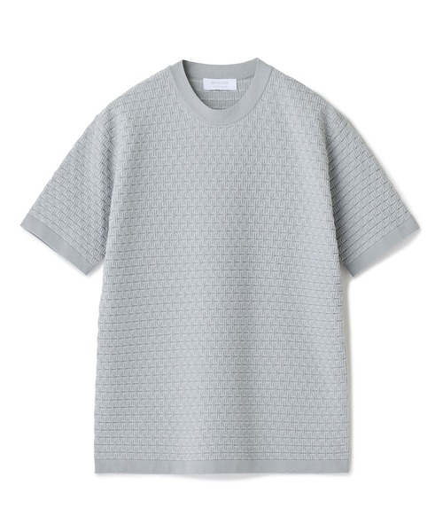 MEN'S BIGI（メンズビギ）の「【ACTIVE TAILOR】ブリスターニットジャカードＴシャツ＜通気性/速乾性＞（Tシャツ/カットソー・メンズ・ネイビー/ブラック/ホワイト/グレー・04/03/02/01）」の3枚目の写真