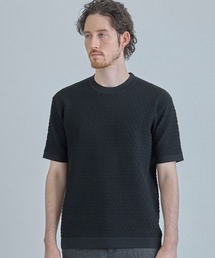 MEN'S BIGI（メンズビギ）の「【ACTIVE TAILOR】ブリスターニットジャカードTシャツ<通気性 速乾性>（Tシャツ/カットソー）」