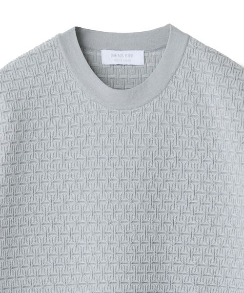 MEN'S BIGI（メンズビギ）の「【ACTIVE TAILOR】ブリスターニットジャカードＴシャツ＜通気性/速乾性＞（Tシャツ/カットソー・メンズ・ネイビー/ブラック/ホワイト/グレー・04/03/02/01）」の15枚目の写真