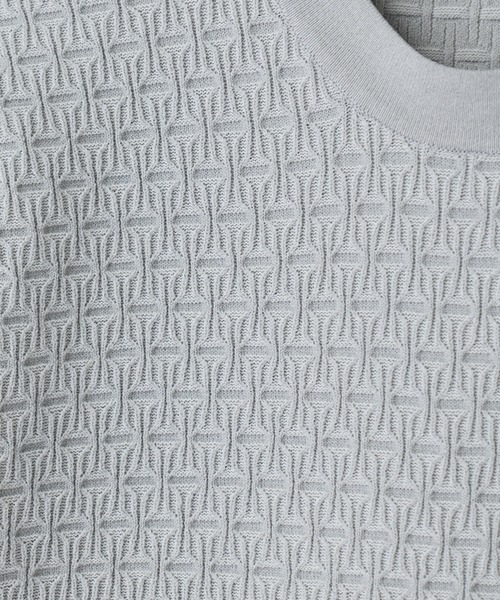 MEN'S BIGI（メンズビギ）の「【ACTIVE TAILOR】ブリスターニットジャカードＴシャツ＜通気性/速乾性＞（Tシャツ/カットソー・メンズ・ネイビー/ブラック/ホワイト/グレー・04/03/02/01）」の19枚目の写真