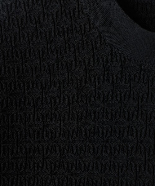 MEN'S BIGI（メンズビギ）の「【ACTIVE TAILOR】ブリスターニットジャカードＴシャツ＜通気性/速乾性＞（Tシャツ/カットソー・メンズ・ネイビー/ブラック/ホワイト/グレー・04/03/02/01）」の22枚目の写真