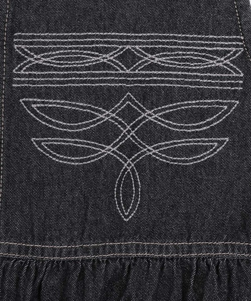 チチカカ（チチカカ）の「ライトオンスデザインステッチベスト（ベスト・レディース・ライトブルー/ブラック・FREE）」の10枚目の写真