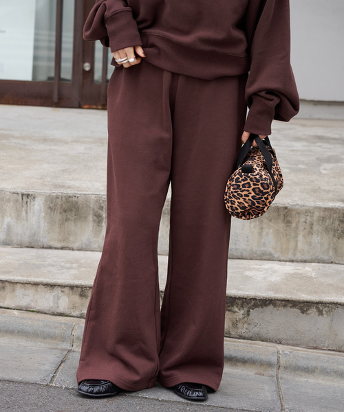 OUTDOOR PRODUCTS（アウトドアプロダクツ）の「GOAT 別注スウェットワイドパンツ（スウェットパンツ・レディース・ブラウン/グレー/チャコールグレー・MEDIUM/SMALL）」の3枚目の写真