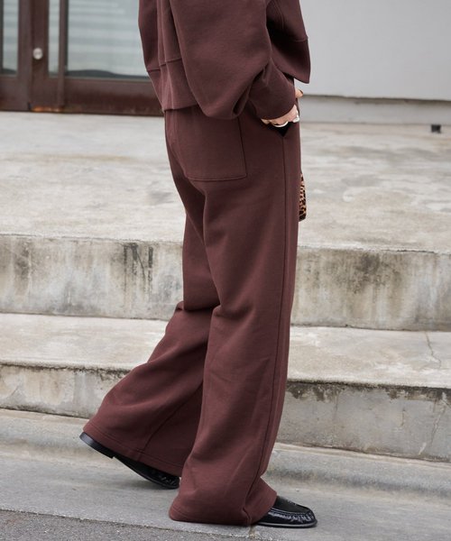 OUTDOOR PRODUCTS（アウトドアプロダクツ）の「GOAT 別注スウェットワイドパンツ（スウェットパンツ・レディース・ブラウン/グレー/チャコールグレー・MEDIUM/SMALL）」の8枚目の写真