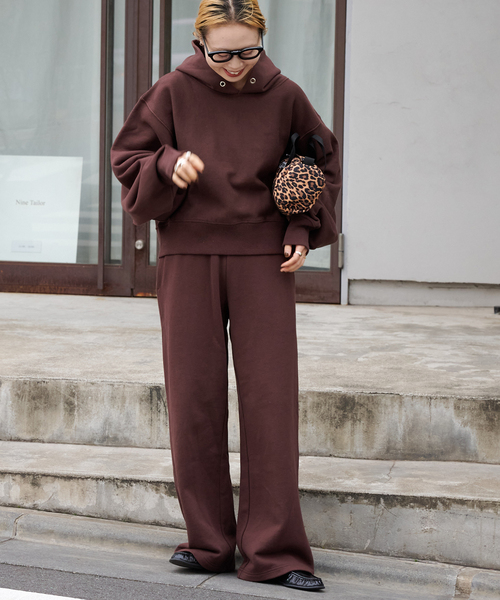 OUTDOOR PRODUCTS（アウトドアプロダクツ）の「GOAT 別注スウェットワイドパンツ（スウェットパンツ・レディース・ブラウン/グレー/チャコールグレー・MEDIUM/SMALL）」の11枚目の写真