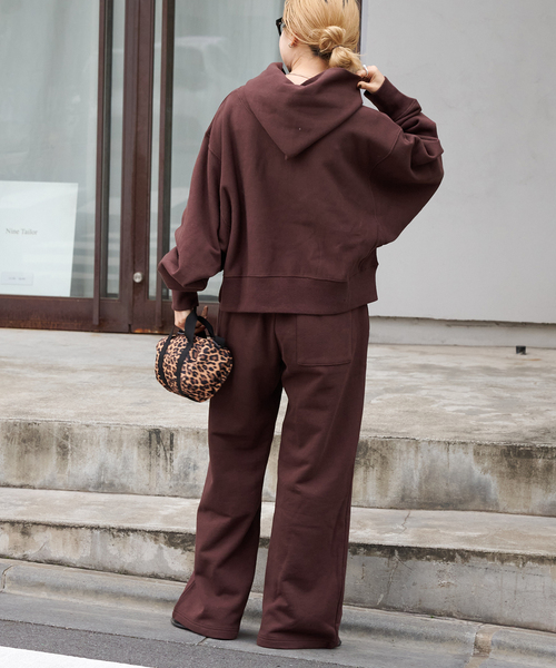 OUTDOOR PRODUCTS（アウトドアプロダクツ）の「GOAT 別注スウェットワイドパンツ（スウェットパンツ・レディース・ブラウン/グレー/チャコールグレー・MEDIUM/SMALL）」の12枚目の写真