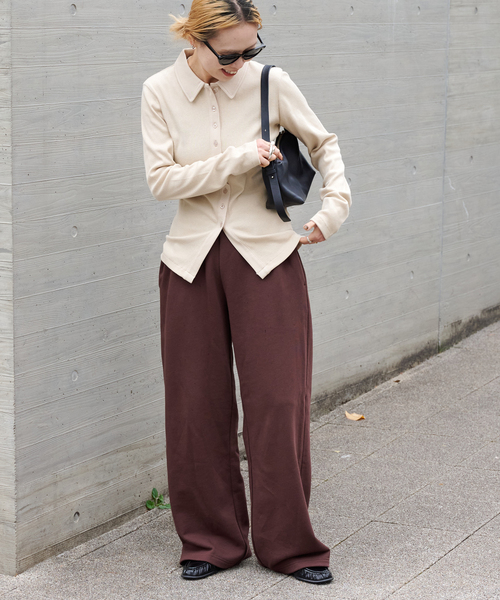 OUTDOOR PRODUCTS（アウトドアプロダクツ）の「GOAT 別注スウェットワイドパンツ（スウェットパンツ・レディース・ブラウン/グレー/チャコールグレー・MEDIUM/SMALL）」の20枚目の写真