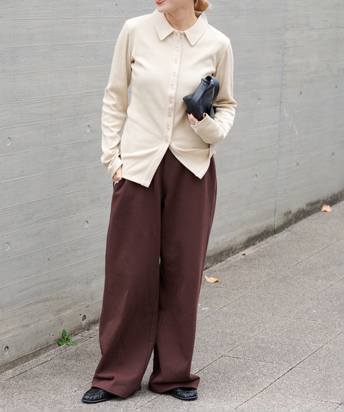 OUTDOOR PRODUCTS（アウトドアプロダクツ）の「GOAT 別注スウェットワイドパンツ（スウェットパンツ・レディース・ブラウン/グレー/チャコールグレー・MEDIUM/SMALL）」の21枚目の写真