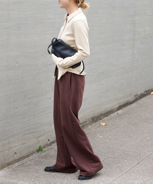 OUTDOOR PRODUCTS（アウトドアプロダクツ）の「GOAT 別注スウェットワイドパンツ（スウェットパンツ・レディース・ブラウン/グレー/チャコールグレー・MEDIUM/SMALL）」の22枚目の写真