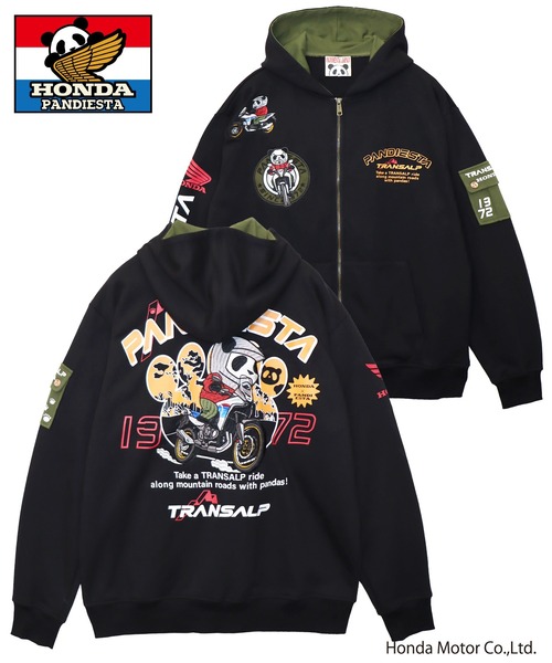 Honda×Pandiesta TRANSALP マウンテンライドZIPパーカー(M2)（Tシャツ
