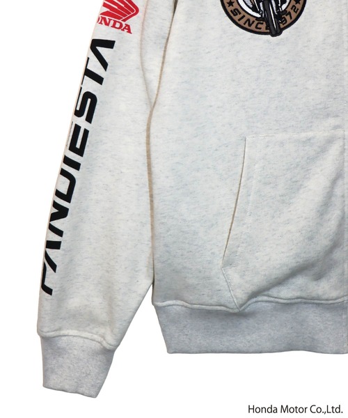 PANDIESTA(パンディエスタ)の「Honda×Pandiesta TRANSALP マウンテンライドZIPパーカー(M2)(Tシャツ/カットソー・メンズ・ブラック/オートミール・XXL/M/L/XL)」の7枚目の写真