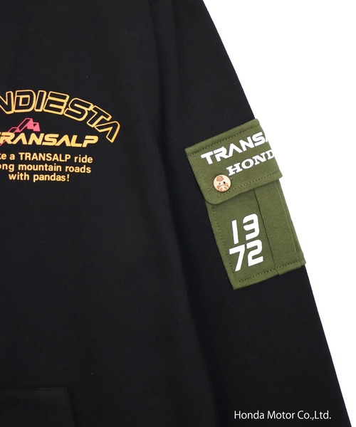 PANDIESTA(パンディエスタ)の「Honda×Pandiesta TRANSALP マウンテンライドZIPパーカー(M2)(Tシャツ/カットソー・メンズ・ブラック/オートミール・XXL/M/L/XL)」の17枚目の写真