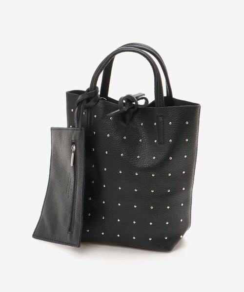 le.coeur blanc（ルクールブラン）の「MILLELA FIRENZE スタッズミニトートBAG（トートバッグ・レディース・ブラック・FREE）」の6枚目の写真