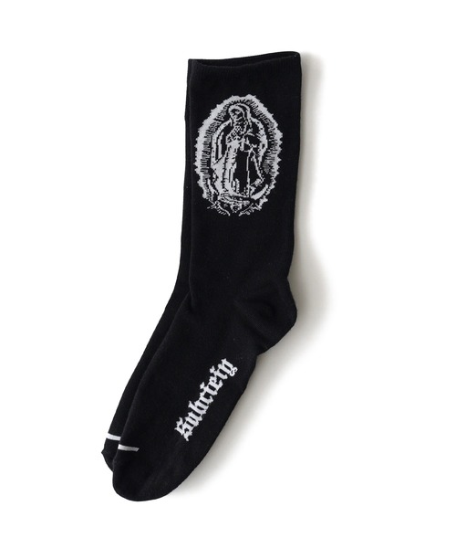 Subciety（サブサエティ）の「Maria socks（ソックス/靴下・メンズ・ブラック/ホワイト・FREE）」の5枚目の写真