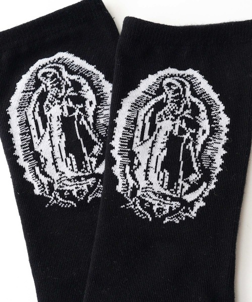 Subciety（サブサエティ）の「Maria socks（ソックス/靴下・メンズ・ブラック/ホワイト・FREE）」の6枚目の写真