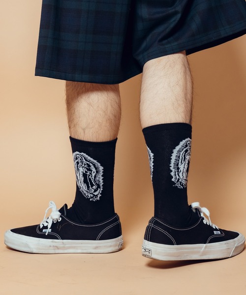 Subciety（サブサエティ）の「Maria socks（ソックス/靴下・メンズ・ブラック/ホワイト・FREE）」の12枚目の写真