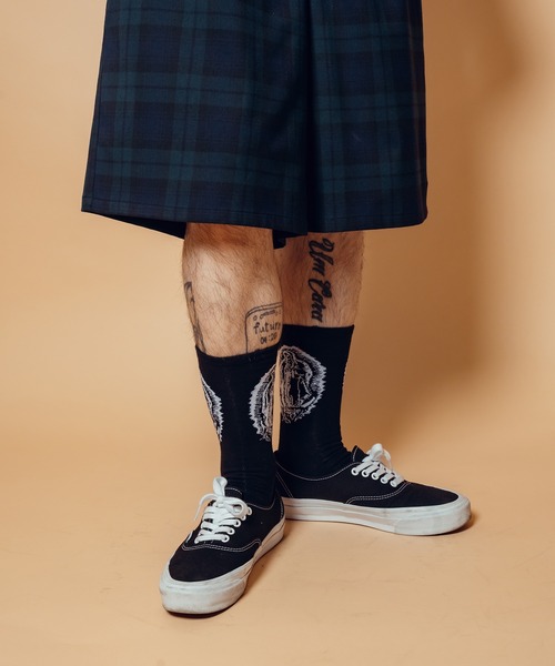 Subciety（サブサエティ）の「Maria socks（ソックス/靴下・メンズ・ブラック/ホワイト・FREE）」の13枚目の写真