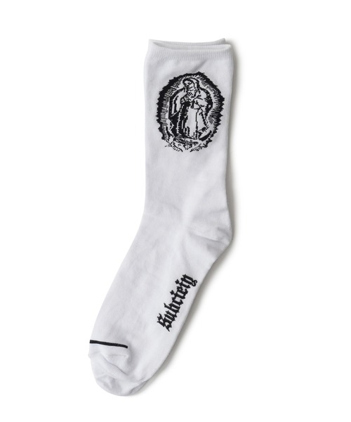 Subciety（サブサエティ）の「Maria socks（ソックス/靴下・メンズ・ブラック/ホワイト・FREE）」の4枚目の写真