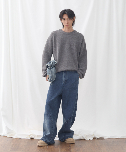 eastserviceshop(イーストサービスショップ)の「Denim Dyed Cross Bag - Indigo(メッセンジャーバッグ・レディース・その他・FREE)」の2枚目の写真