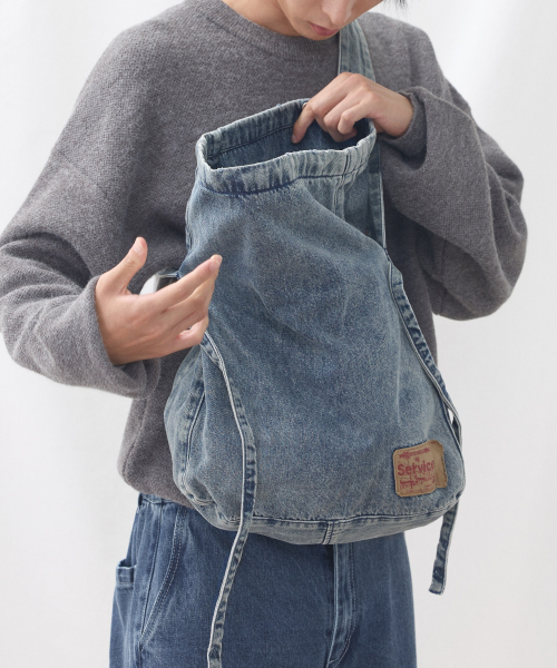 eastserviceshop(イーストサービスショップ)の「Denim Dyed Cross Bag - Indigo(メッセンジャーバッグ・レディース・その他・FREE)」の3枚目の写真
