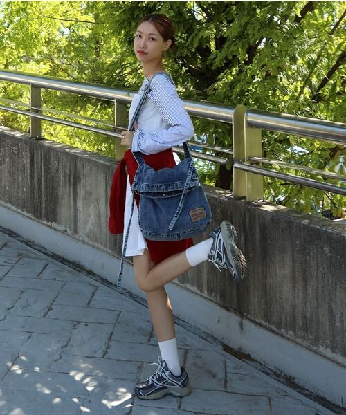 eastserviceshop(イーストサービスショップ)の「Denim Dyed Cross Bag - Indigo(メッセンジャーバッグ・レディース・その他・FREE)」の9枚目の写真