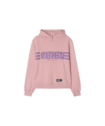 Menasoo Stripe Logo Hoodie_Pink