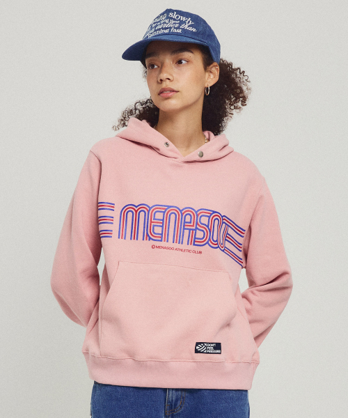MENASOO(ミナス)の「Menasoo Stripe Logo Hoodie_Pink(パーカー・レディース・PINK・F)」の11枚目の写真