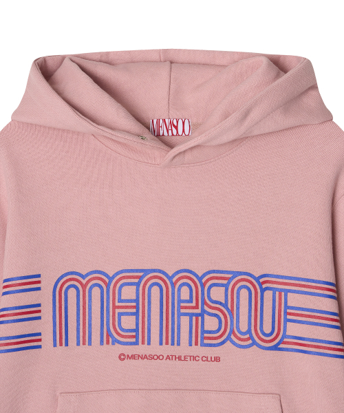 MENASOO(ミナス)の「Menasoo Stripe Logo Hoodie_Pink(パーカー・レディース・PINK・F)」の8枚目の写真