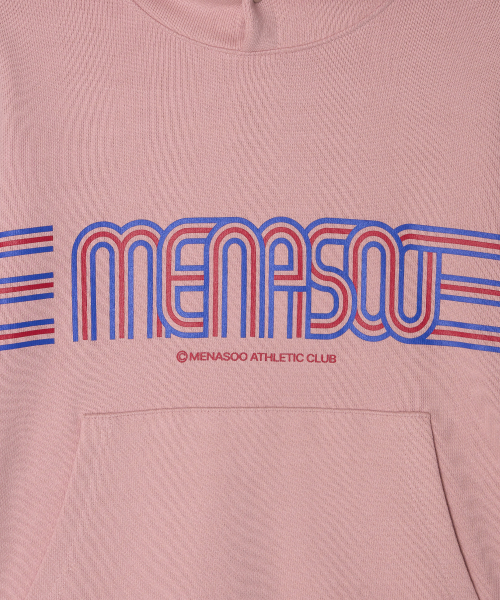 MENASOO(ミナス)の「Menasoo Stripe Logo Hoodie_Pink(パーカー・レディース・PINK・F)」の6枚目の写真