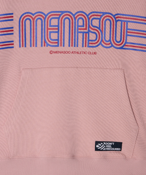 MENASOO(ミナス)の「Menasoo Stripe Logo Hoodie_Pink(パーカー・レディース・PINK・F)」の3枚目の写真