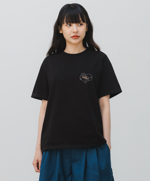 BAKKEN(バッケン)の「ハートロゴ 半袖Tシャツ BK3971_ブラック(Tシャツ/カットソー・メンズ・ブラック・FREE)」の3枚目の写真