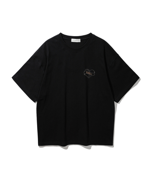 BAKKEN(バッケン)の「ハートロゴ 半袖Tシャツ BK3971_ブラック(Tシャツ/カットソー・メンズ・ブラック・FREE)」の4枚目の写真