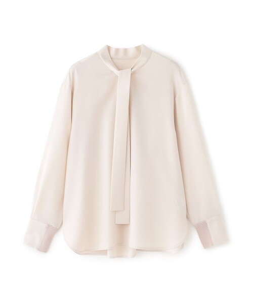 CAST:（キャストコロン）の「【着用しわ軽減/吸水速乾】ボウタイブラウス（シャツ/ブラウス・レディース・ブラック/ホワイト/ピンク系その他2・M/S）」の3枚目の写真