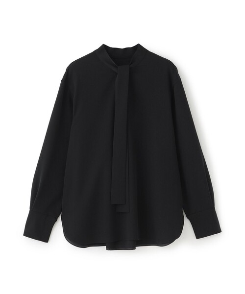 CAST:（キャストコロン）の「【着用しわ軽減/吸水速乾】ボウタイブラウス（シャツ/ブラウス・レディース・ブラック/ホワイト/ピンク系その他2・M/S）」の2枚目の写真