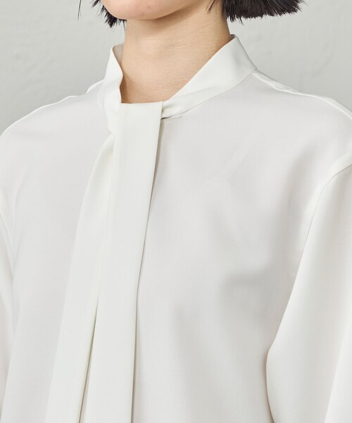 CAST:（キャストコロン）の「【着用しわ軽減/吸水速乾】ボウタイブラウス（シャツ/ブラウス・レディース・ブラック/ホワイト/ピンク系その他2・M/S）」の15枚目の写真