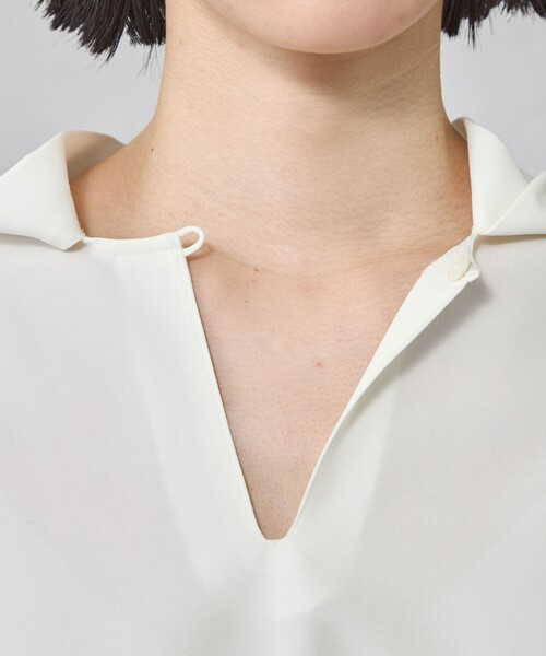 CAST:（キャストコロン）の「【着用しわ軽減/吸水速乾】ボウタイブラウス（シャツ/ブラウス・レディース・ブラック/ホワイト/ピンク系その他2・M/S）」の16枚目の写真