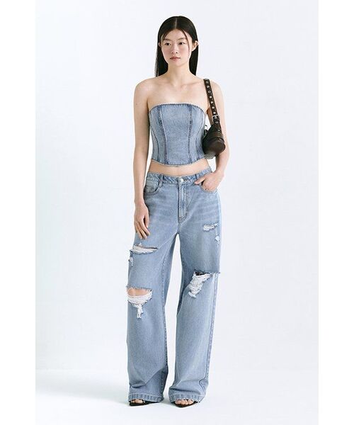 MUSINSA STANDARD WOMAN（ムシンサスタンダードウーマン）の「ウィメンズデニムビスチェ[ライトインディゴ]（その他トップス・レディース・その他・S/M）」の6枚目の写真