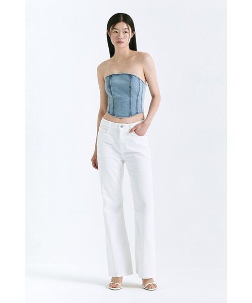 MUSINSA STANDARD WOMAN（ムシンサスタンダードウーマン）の「ウィメンズデニムビスチェ[ライトインディゴ]（その他トップス・レディース・その他・S/M）」の8枚目の写真