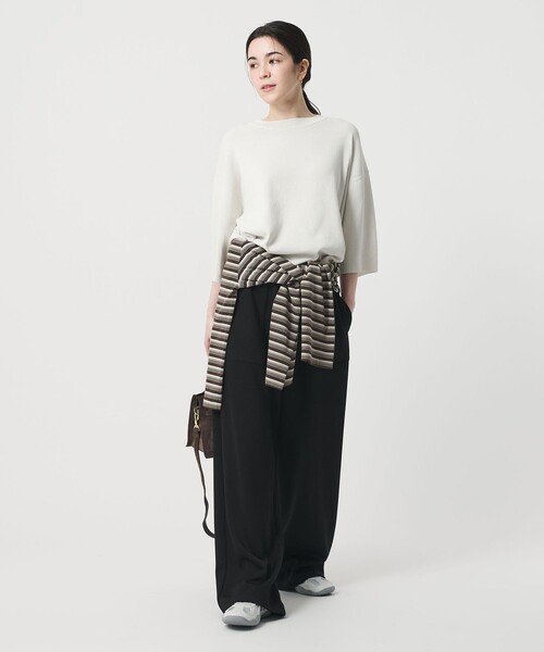 BEAUTY&YOUTH UNITED ARROWS（ビューティーアンドユースユナイテッドアローズ）の「【WEB限定】エアリーポンチ イージーパンツ（その他パンツ・レディース・ブラック/グレー・S/M）」の22枚目の写真