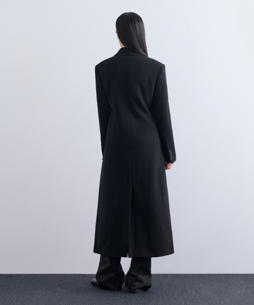 MUSINSA STANDARD WOMAN（ムシンサスタンダードウーマン）の「ウィメンズカシミヤブレンドタイディマキシコート[ブラック]（チェスターコート・レディース・その他・LARGE/MEDIUM/SMALL/X-SMALL）」の3枚目の写真