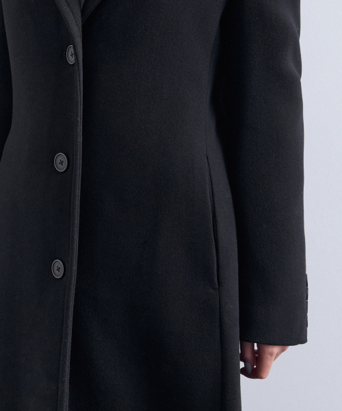 MUSINSA STANDARD WOMAN（ムシンサスタンダードウーマン）の「ウィメンズカシミヤブレンドタイディマキシコート[ブラック]（チェスターコート・レディース・その他・LARGE/MEDIUM/SMALL/X-SMALL）」の5枚目の写真