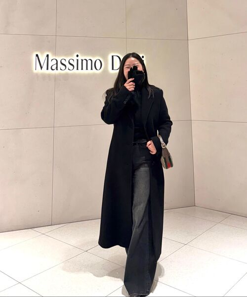 MUSINSA STANDARD WOMAN（ムシンサスタンダードウーマン）の「ウィメンズカシミヤブレンドタイディマキシコート[ブラック]（チェスターコート・レディース・その他・LARGE/MEDIUM/SMALL/X-SMALL）」の9枚目の写真