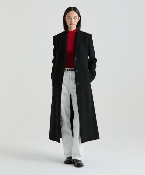 MUSINSA STANDARD WOMAN（ムシンサスタンダードウーマン）の「ウィメンズカシミヤブレンドタイディマキシコート[ブラック]（チェスターコート・レディース・その他・LARGE/MEDIUM/SMALL/X-SMALL）」の14枚目の写真
