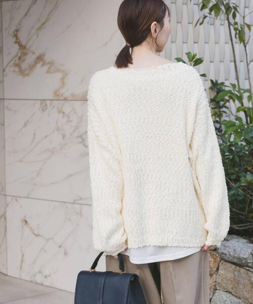 ITEMS URBANRESEARCH（アイテムズ アーバンリサーチ）の「『イージーケア』インナーセットＶネックニット（ニット/セーター・レディース・ブラック/オフホワイト/ベージュ・FREE）」の11枚目の写真